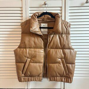 Abercrombie Ultra Collection Vegan Leather Puffer Vest